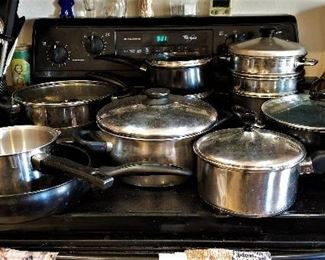 Lots of pans and kitchen items