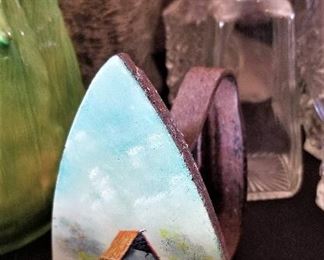 Hand-painted vintage irons