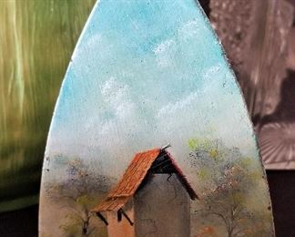 Hand-painted vintage irons