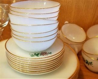 Beautiful rose dishes.