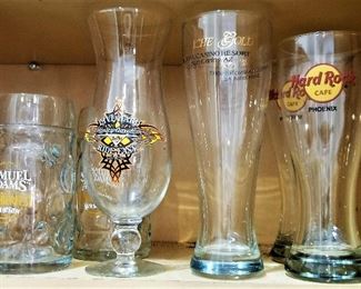 Hard Rock and Samuel Adams beer glasses