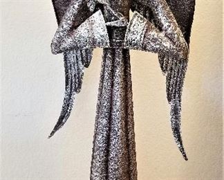 Tall silver angel