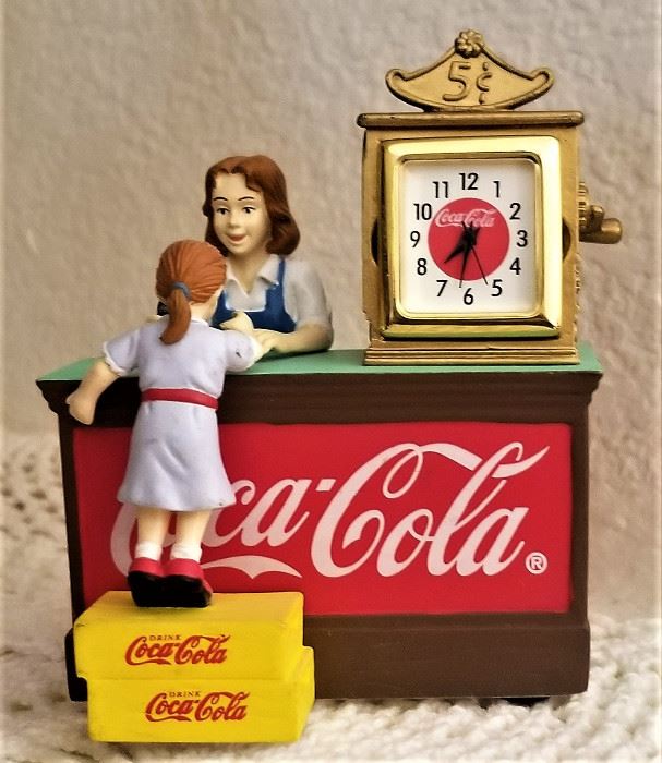 Coca- Cola collectibles, clocks, glasses, and more.