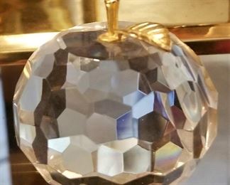 Glass and gold apple