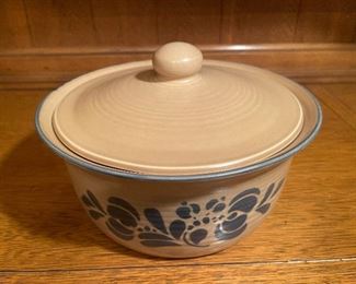 Vintage Pfaltzgraff Folk Art 3 Qt Casserole