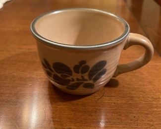 Vintage Pfaltzgraff Folk Art Small Coffee Mug X 12