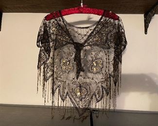 Vintage Beaded Shawl