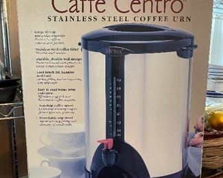 Aroma Caffe Centro Stainless Steel Coffee Urn NIP