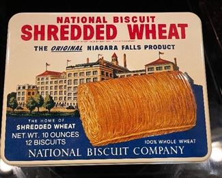 Vintage National Biscuit Shredded Wheat Tin
