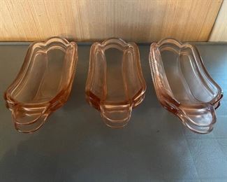 Vintage Rose Banana Split/Relish/Sundae Dishes