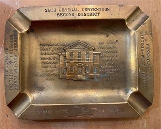 Brass 28th General Convention Ashtray