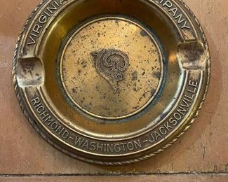 Brass Virginia Paper Company Ashtray