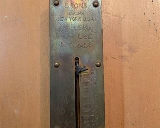 Antique Brass Chatillon & Sons 50 lb Hanging Scale