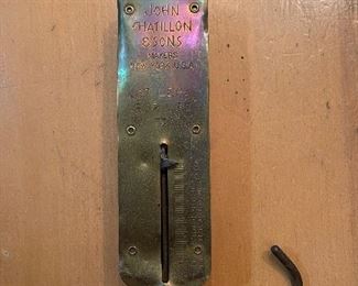 Antique Brass Chatillon & Sons 50 lb Hanging Scale