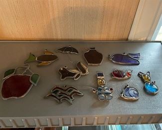 Various Stained Glass Ornaments