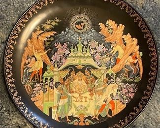 Vintage Bradex Palekh Russian Fisherman #9710