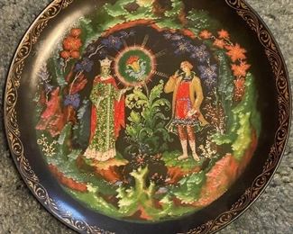 Vintage Bradex Palekh Russian Stone Flower #2964