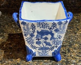 Porcelain Blue White Planter