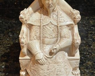 Vintage Chinese Emperor Statue