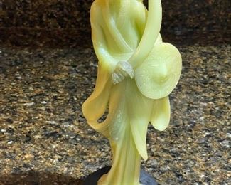 Vintage Faux Jade Geisha