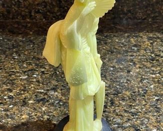 Vintage Faux Jade Geisha