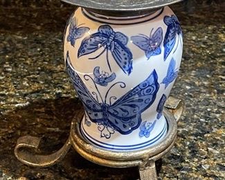 Vintage Chinese Butterfly Candle Holder