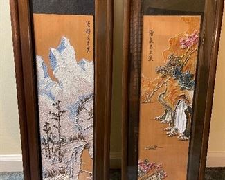 Vintage (Possibly Antique) Asian Sand & Shell 3-D Art