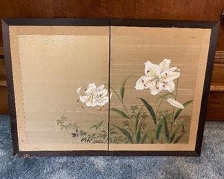 Antique Hand-Painted Asian Art on Silk