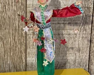 Vintage Asian Geisha Cloth Doll