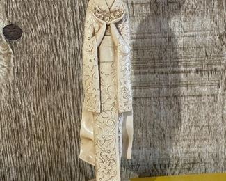 Vintage Alabaster Resin Geisha Girl