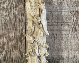 Vintage Alabaster Resin Geisha Girl