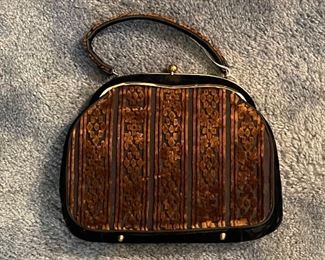 Vintage Meyers Velvet Tapestry Purse