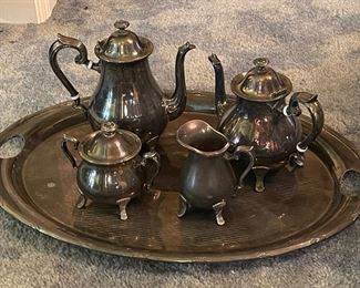 Vintage Towle Silver-Plated Tea Set 