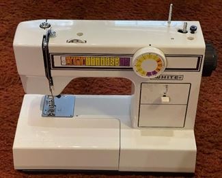 Vintage White Sewing Machine