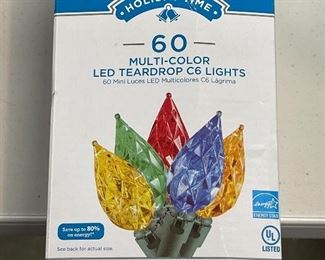 Holiday Time 60 Multi Color LED Teardrop C6 Lights X 2