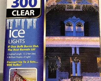 Holiday Seasons 300 Clear Ice Lights X 2