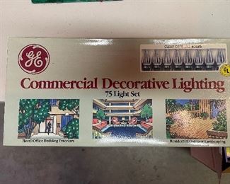Vintage GE Commercial Decorative Lighting 75 Light Set