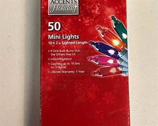 Home Accents Holiday 50 Mini Lights Multi Color X 9