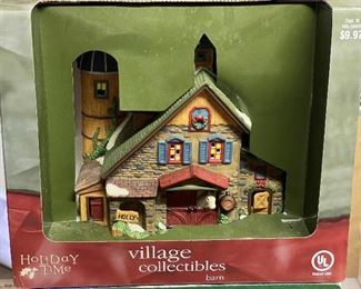 Holiday Time Village Collectibles Barn