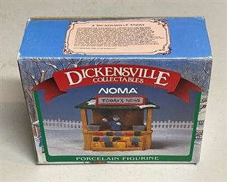 Vintage Dickensville Collectables Porcelain News Stand