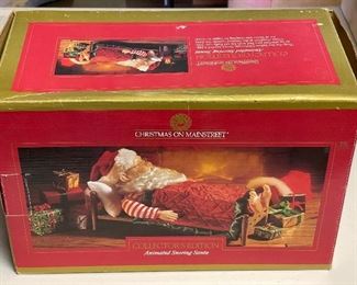 Christmas on Mainstreet Animated Snoring Santa