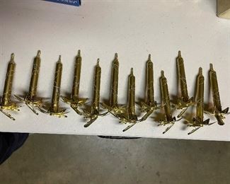 Vintage Gold Glass Clip-on Ornaments