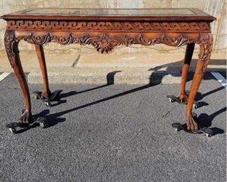 Carved Cherry Wood Table