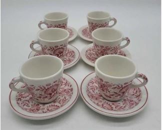 China set of 6 Demitasse cups and saucers