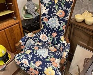 floral armchairs