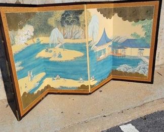 Hand painted asian divider wall or table