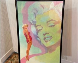 Marilyn Monroe Framed Poster, Red Swimsuit Heels