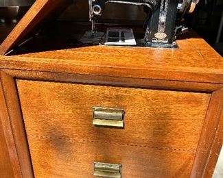 Necchi Sewing Machine with Cabinet