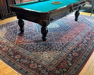 Tabriz Rug - 10'6" x 13'10" (blue, maroon, cream)