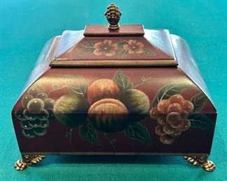 Hand Painted Box with Paw Feet